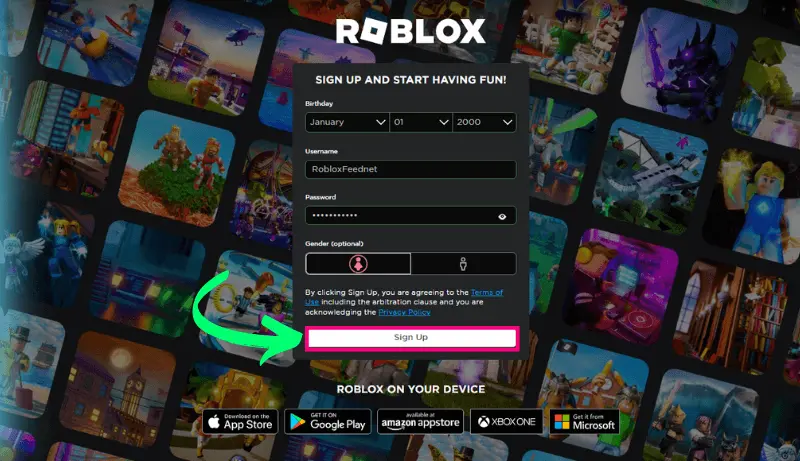 ROBLOX Account Sign-Up