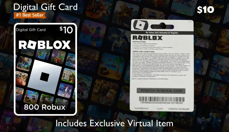 Roblox Digital Gift Code for 800 Robux(10$)
