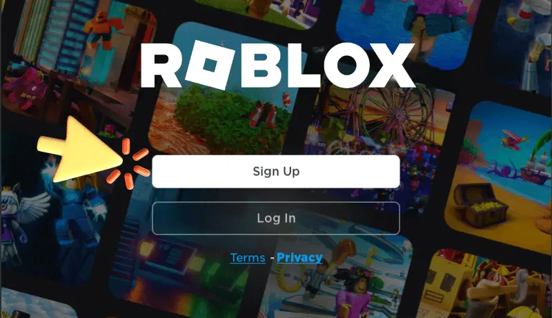 Signing up to Roblox PS4