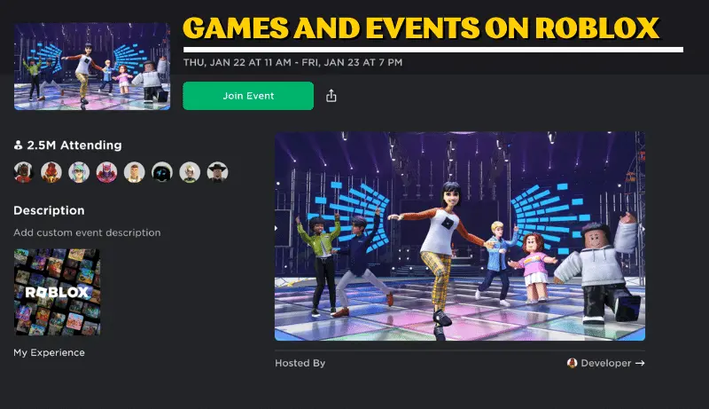 Games and Events on Roblox