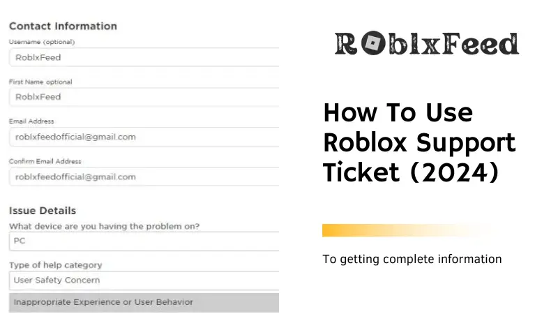 How To Use Roblox Support Ticket (2024)