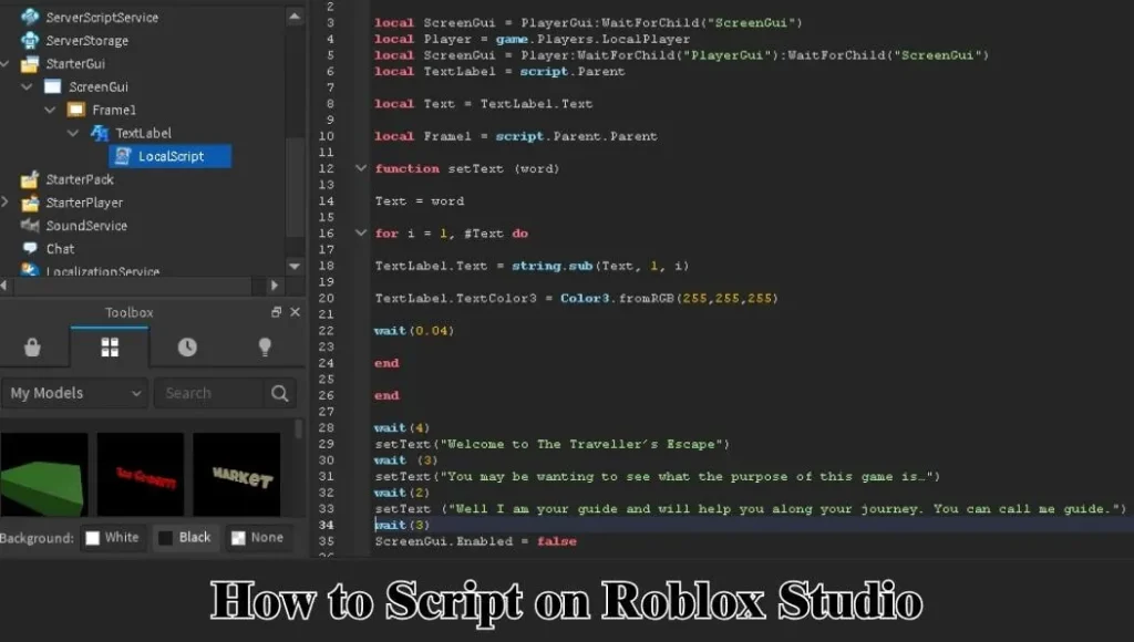 How to Script on Roblox Studio?