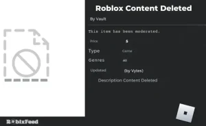 Roblox Content Deleted